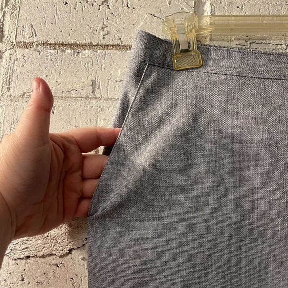 Alfred Dunner Gray Flat Front Pant 12 - Picture 5 of 11
